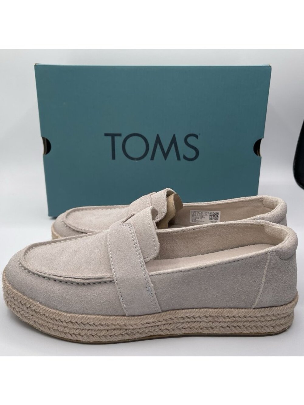 TOMS Loafers Women’s Size 8 Blakely Slip-On Espadrilles Soft Grey Suede